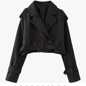 Cropped trench jacket